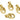 Push Back Stud Earring - Brass - 925 Silver Stud - 18K Real Gold Plating - 12.6gr - MJ103001 - MinjuanRong