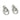 Push Back Stud Earring - Brass - 925 Silver Stud - 18K Real White Gold Plating - 12.4gr - MJ103003 - MinjuanRong