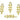 Push Back Stud Earring - Brass - Imitation Silver Stud - 14k Real Gold Plating - 7.9gr - MJ103064 - MinjuanRong