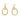 Push Back Stud Earring - Brass - Imitation Silver Stud - 14k Real Gold Plating - 6.5gr - MJ103103 - MinjuanRong