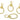 Push Back Stud Earring - Brass - Imitation Silver Stud - 14k Real Gold Plating - 6.5gr - MJ103103 - MinjuanRong