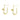 Push Back Stud Earring - Brass - Imitation Silver Stud - 14k Real Gold Plating - 6.2gr - MJ103076 - MinjuanRong