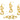 Push Back Stud Earring - Brass - 925 Silver Stud - 18K Real Gold Plating - 8gr - MJ103046 - MinjuanRong