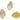 Push Back Stud Earring - Brass - Imitation Silver Stud - Resin - 18K Real Gold Plating - 5.7gr - MJ102988 - MinjuanRong
