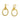 Push Back Stud Earring - Brass - Imitation Silver Stud - 18K Real Gold Plating - 6.5gr - MJ103102 - MinjuanRong