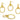 Push Back Stud Earring - Brass - Imitation Silver Stud - 18K Real Gold Plating - 6.5gr - MJ103102 - MinjuanRong