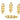 Push Back Stud Earring - Brass - Imitation Silver Stud - 18K Real Gold Plating - 7.9gr - MJ103063 - MinjuanRong