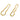 Push Back Stud Earring - Brass - Imitation Silver Stud - 18K Real Gold Plating - 7.2gr - MJ103022 - MinjuanRong