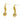 Push Back Stud Earring - Brass - 925 Silver Stud - 18K Real Gold Plating - 12.8gr - MJ103031 - MinjuanRong