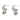 Push Back Stud Earring - Brass - Imitation Silver Stud - 18K Real White Gold Plating - 8.4gr - MJ103053 - MinjuanRong