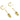 Push Back Stud Earring - brass - brass stud  - 18k Real Gold Plating - 12.3gr - MJ200895