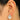 Push Back Stud Earring - Brass - Imitation Silver Stud - Resin - 18K Real Gold Plating - 5.7gr - MJ102988 - MinjuanRong