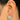 Push Back Stud Earring - Brass - Cubic Zircon - Imitation Silver Stud - Sea Shell - 18K Real White Gold Plating - 3.2gr - MJ103117 - MinjuanRong