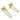 Push Back Stud Earring - Brass - Brass Studzircon - 18k Real Gold Plating - 6.62gr - MJ200903