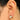 Huggie Hoop Wire Earring - Brass - Zircon - 18k Real Gold Plating - 5.5gr - MJ201734 - MinjuanRong