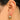 Push Back Stud Earring - brass - 316 stainless steel surgical stud - 18k Real Gold Plating - 9.04gr - MJ200821