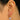 Push Back Stud Earring - Brass - Imitation Silver Stud - Enamel - 18K Real Gold Plating - 6.2gr - MJ103135 - MinjuanRong