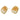 Push Back Stud Earring - Brass - Imitation Silver Stud - Resin - 18K Real Gold Plating - 7gr - MJ102989 - MinjuanRong