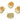 Push Back Stud Earring - Brass - Imitation Silver Stud - Resin - 18K Real Gold Plating - 7gr - MJ102989 - MinjuanRong