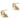 Push Back Stud Earring - Brass - 316 Surgical Stainless Steel Stud - 18K Real Gold Plated Brass - 3.5gr - MJ101830 - MinjuanRong