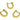 Huggie Hoop Wire Earring - Stainless Steel - 316 stainless steel stud - Gold Tone Vacuum  Plating - 3.9gr - MJ101124 - MinjuanRong