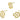 Push Back Stud Earring - Brass - 316 Stainless Steel Stud - 18k Real Gold Plating - 2.7gr - MJ101801 - MinjuanRong
