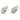 Push Back Stud Earring - Brass - 316 Stainless Steel Stud - 18K Real White Gold Plating - 8.8gr - MJ103946 - MinjuanRong