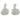 Push Back Stud Earring - Brass - 316 Stainless Steel Stud - 18K Real White Gold Plating - 13gr - MJ103956 - MinjuanRong