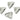 Push Back Stud Earring - Brass - 316 Stainless Steel Stud - 18K Real White Gold Plating - 11gr - MJ103914 - MinjuanRong