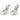 Push Back Stud Earring - Brass - 316 Stainless Steel Stud - 18K Real White Gold Plating - 13.4gr - MJ103942 - MinjuanRong