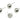 Push Back Stud Earring - Brass - 316 Stainless Steel Stud - 18K Real White Gold Plating - 1.8gr - MJ103991 - MinjuanRong