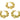 Hinged Back Earring - BRASS - 316 STAINLESS STEEL STUD - 18K Real Gold Plating - 14gr - MJ101290 - MinjuanRong