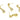 Push Back Stud Earring - Brass -  Imitation Silver Stud -  Cubic Zircon - 18K Real Gold Plating - 3.2gr - MJ102876 - MinjuanRong
