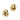 Push Back Stud Earring - Brass - 18K Real Gold Plating - 9gr - MJ101656 - MinjuanRong