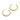 Push Back Stud Earring - Brass - Silver-plated cupronickel - 18k Real Gold Plating - 6.59gr - MJ200968