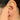 Push Back Stud Earring - Brass - 18K Real Gold Plating - Black (CZ-22) - 2.6gr - MJ101747 - MinjuanRong