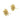 Push Back Stud Earring - Brass - Brass Stud - Zircon - 18k Real Gold Plating - 5.38gr - MJ200941