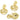 Push Back Stud Earring - Brass - 316 Stainless Steel Stud - 18K Real Gold Plating - 14.2gr - MJ103933 - MinjuanRong