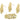 Push Back Stud Earring - Brass - Imitation Silver - 18K Real Gold Plating - 7.4gr - MJ103976 - MinjuanRong