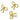Push Back Stud Earring - Brass - Imitation Silver - 18K Real Gold Plating - 3.1gr - MJ103973 - MinjuanRong