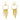 Push Back Stud Earring - Brass - 316 Stainless Steel Stud - 18K Real Gold Plating - 12.9gr - MJ103987 - MinjuanRong