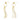 Push Back Stud Earring - Brass - 316 Stainless Steel Stud - 18K Real Gold Plating - 3.6gr - MJ103983 - MinjuanRong