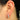 Huggie Hoop Wire Earring - Brass - Zircon - Brass stud - 18k real white gold plating - 3gr - MJ103217 - MinjuanRong