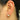 Huggie Hoop Wire Earring - Brass - Zircon - Brass stud - 18k real gold plating - 3.8gr - MJ103224 - MinjuanRong