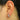 Huggie Hoop Wire Earring - Brass - Zircon - Brass stud - 18k real white gold plating - 3.3gr - MJ103223 - MinjuanRong
