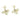 Push Back Stud Earring - Brass - Cubic Zircon - Enamel - 925 Silver Stud - 18K Real Gold Plating - 7.6gr - MJ103885 - MinjuanRong