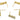 Push Back Stud Earring - Brass - 925 silver stud - Zircon - 18K Real Gold Plated Brass - 3.6gr. - MJ100051 - MinjuanRong