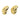 Push Back Stud Earring - Brass - 316 Stainless Steel Stud - 18K Real Gold Plating - 9.8gr - MJ103894 - MinjuanRong