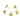 Push Back Stud Earring - Brass - Enamel - Cubic Zircon - Brass Stud - 18K Real Gold Plating - 1.6gr - MJ103380 - MinjuanRong