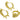 Huggie Hoop Wire Earring - Brass - Cubic Zircon - 18K Real Gold Plating - 5.4gr - MJ103259 - MinjuanRong